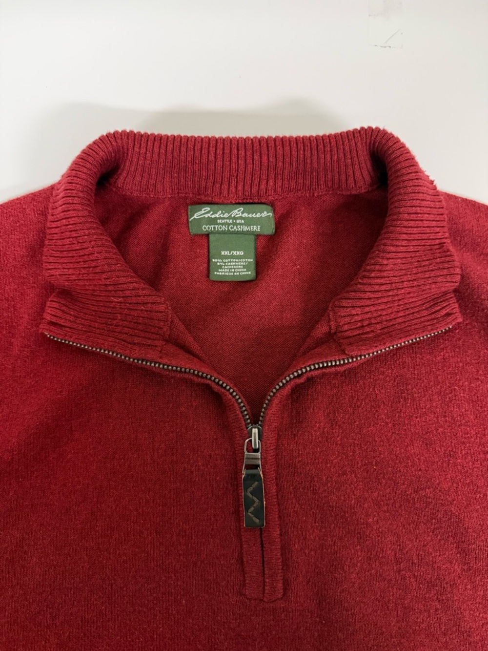 Eddie Bauer Men's Half-Zip Sweater‎ in Burgundy